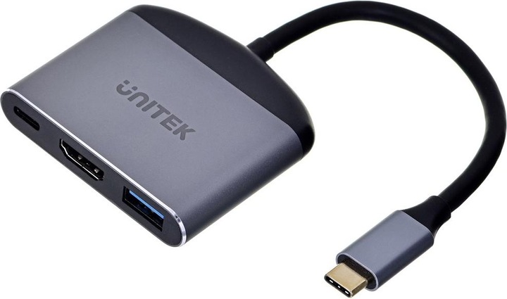 Actual product image Unitek ADAPTER USB-C - HDMI 2.1 USB-A USB-C PD (USB-C, 1 Ports)