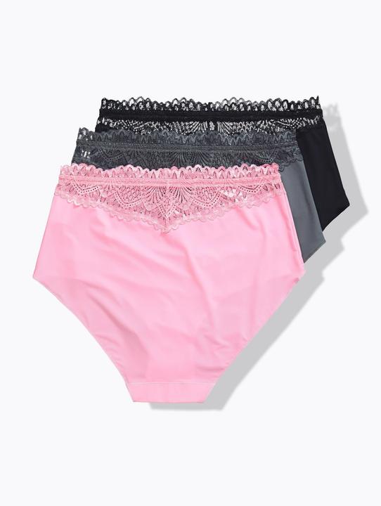 Produktbild TruYou Maxislips, 3er-Pack, Spitzen-Bündchen, Mikrofaser (46, 48)