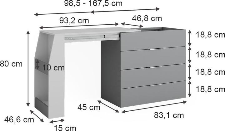 Actual product image Vicco Iva (95.50 cm, 47 cm)