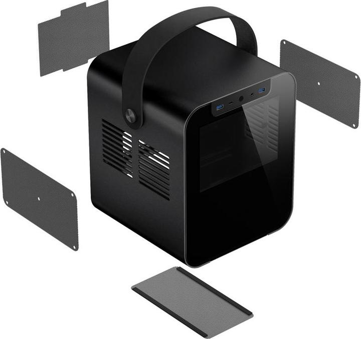 Actual product image Jonsplus BO 100 black housing (Mini-DTX, Mini-ITX)