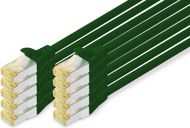 Produktbild Digitus CAT 6A S/FTP Patchkabel, 10 Stück (S/FTP, CAT6a, 0.50 m)