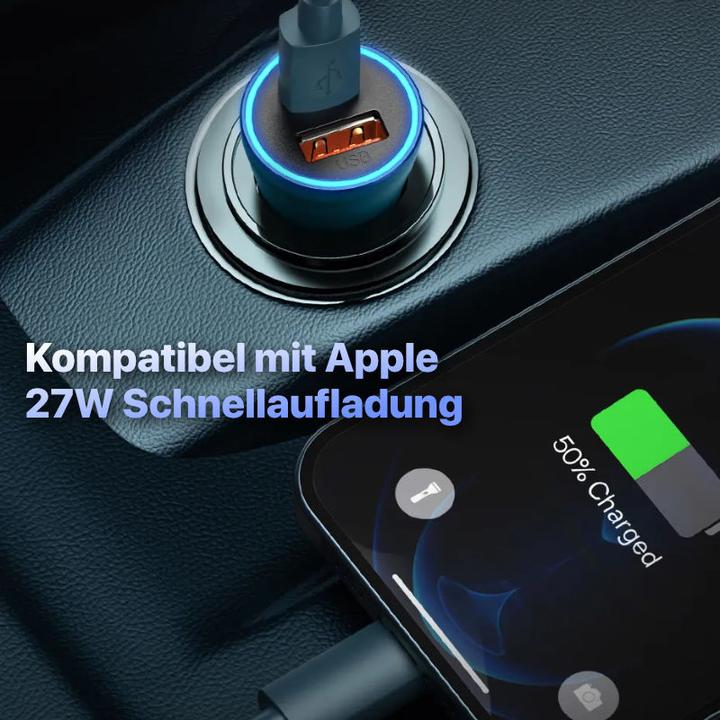 Image du produit Hermex Car Charger USB-A USB-C Chargeur allume-cigare USB-A USB-C Adaptateur USB pour voiture