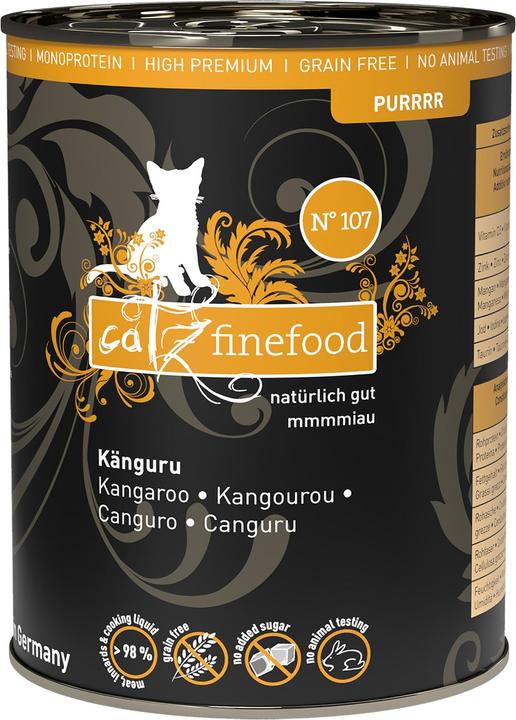 Immagine prodotto Catz Finefood Finefood Purrrr No. 107 con canguro, 400g (Adulto, 1 pz., 400 g)