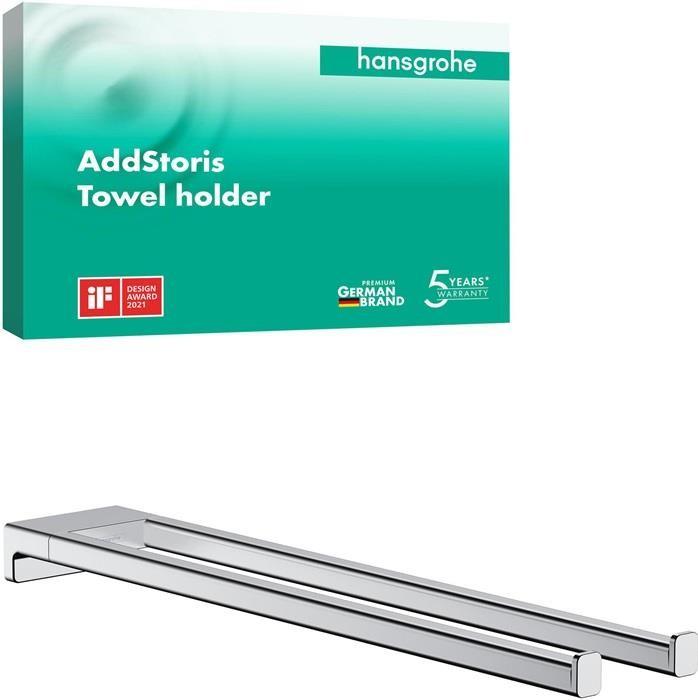 Produktbild hansgrohe AddStoris Handtuchhalter, zweiarmig, 445mm chrom