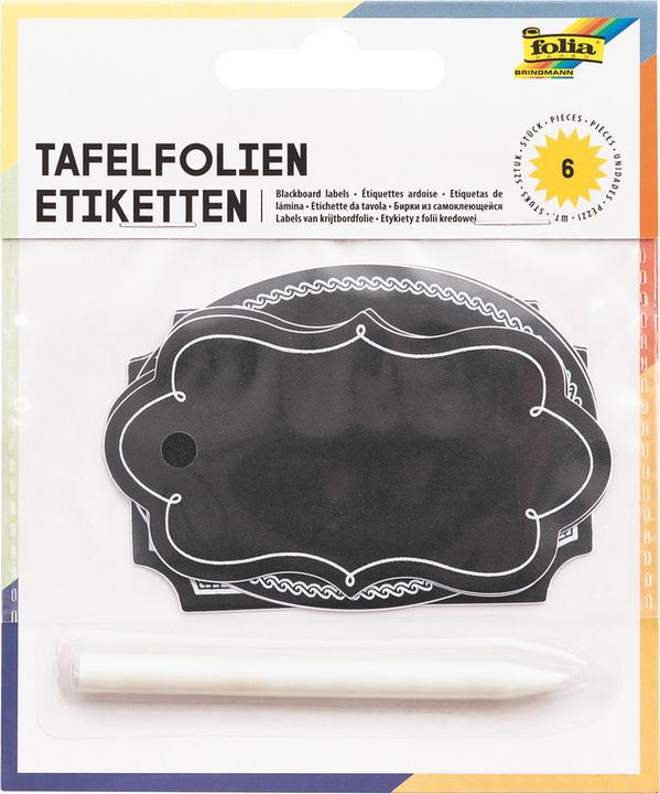 Produktbild Folia Tafelfolie Etiketten 39201 mit Specksteinstift
