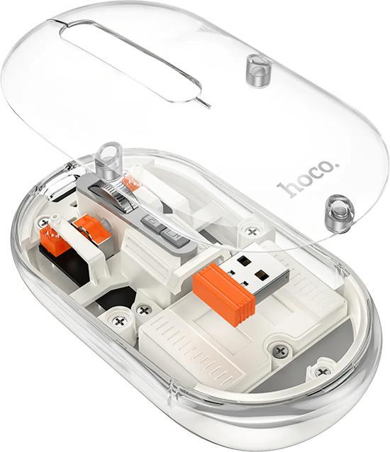 Produktbild Hoco Other computer wireless mouse dual-mode SILENT 2,4G 1600 dpi GM35 white (Kabellos)