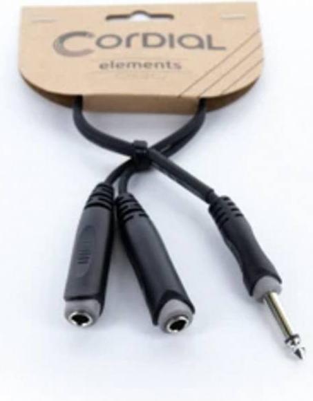 Produktbild Cordial EY 0,3 PGG XLR Y-Adapter (1x Klinkenstecker 6.3 mm (mono) - 2x Klinkenbu (0.30 m)