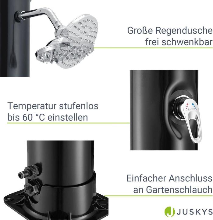 Image du produit Juskys Douche solaire Victoria 20 35 litres