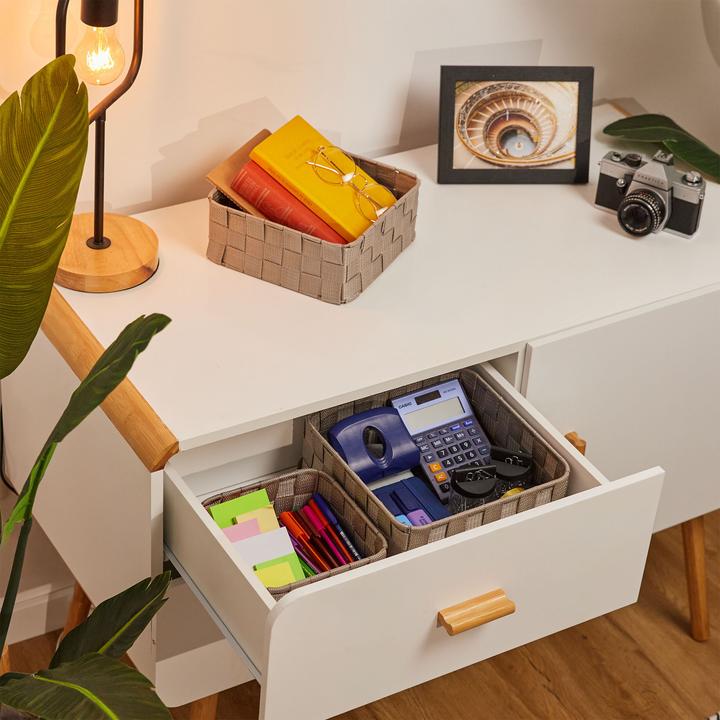 Actual product image Relaxdays 3x storage basket (1 x, 24 x 24 x 9.5 cm)