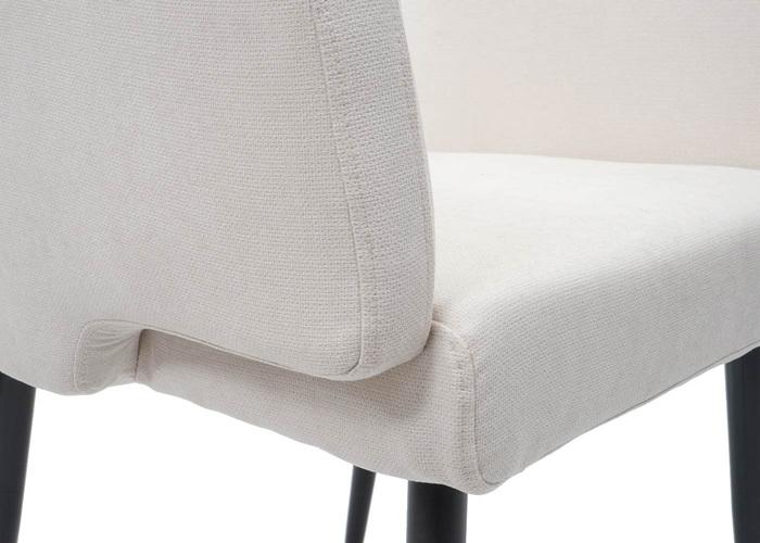 Immagine prodotto Mendler Set di 6 sedie da pranzo HWC-L13, con braccioli, tessuto/metallo - bianco panna