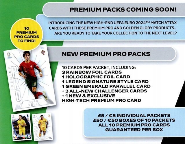 Topps Match Attax Euro 2024 TCG Premium Booster (Booster display)