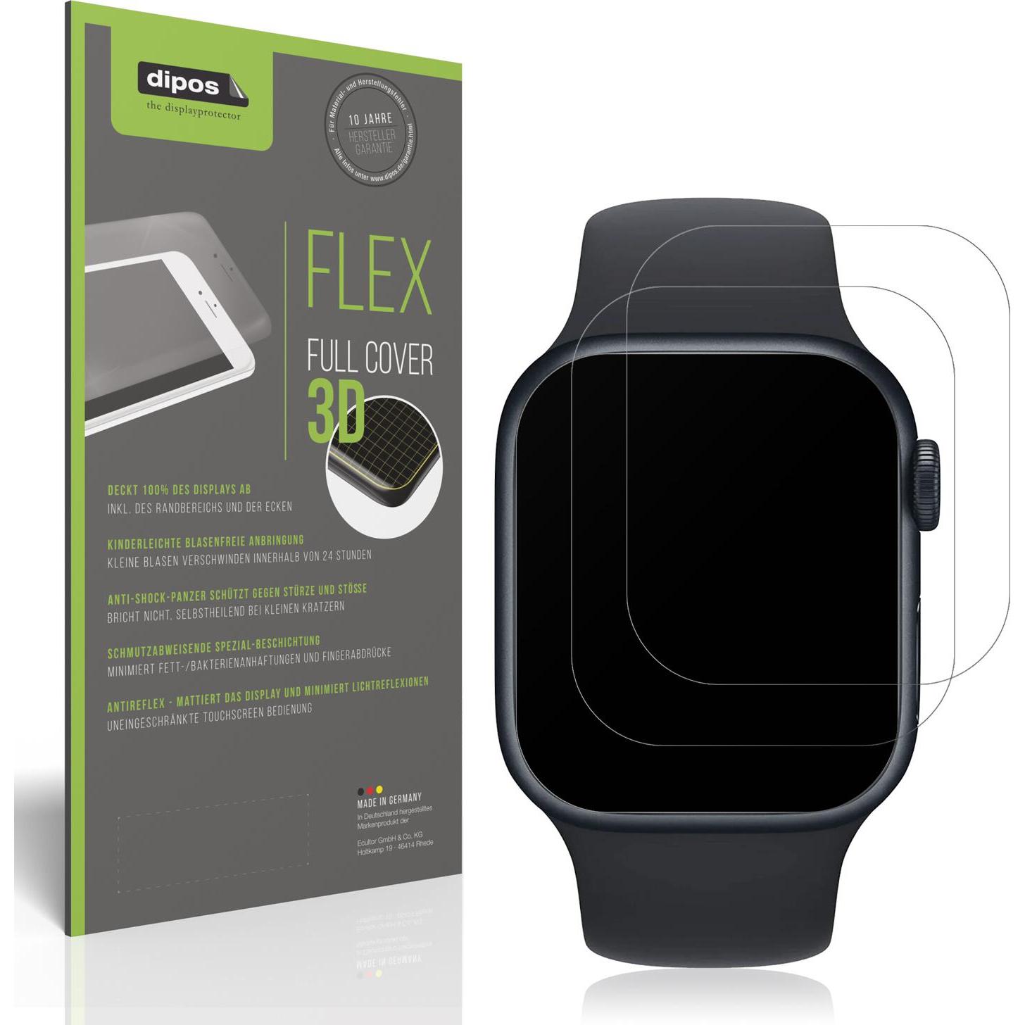 Dipos Full Cover Schutzfolie Matt, Smartwatch Schutzfolie, Transparent