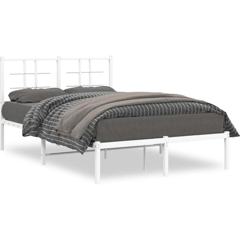 VidaXL, Bett, Bettgestell mit Kopfteil (120 x 200 cm)