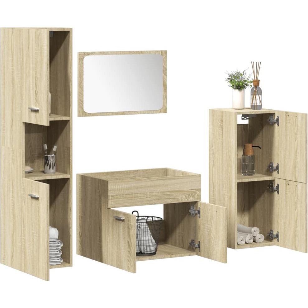 VidaXL, Badmöbelset, 4-tlg. Badmöbel-Set