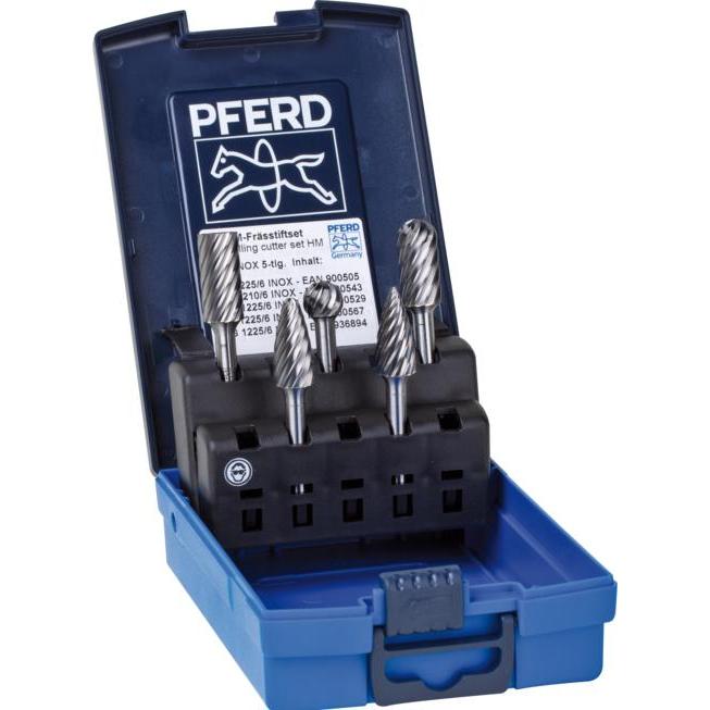 Pferd, Fräser, HM cutter set INOX 1912, 5pcs.