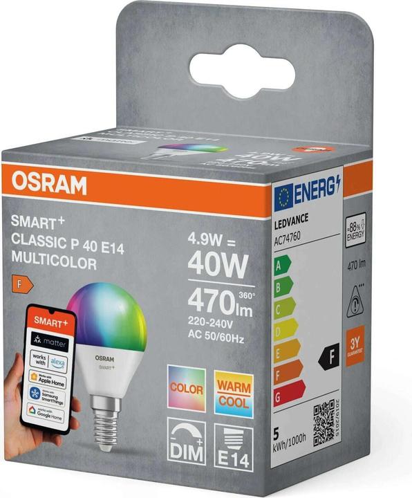 Produktbild Osram Smart+ Matter Classic (E14, 470 lm, 1x)