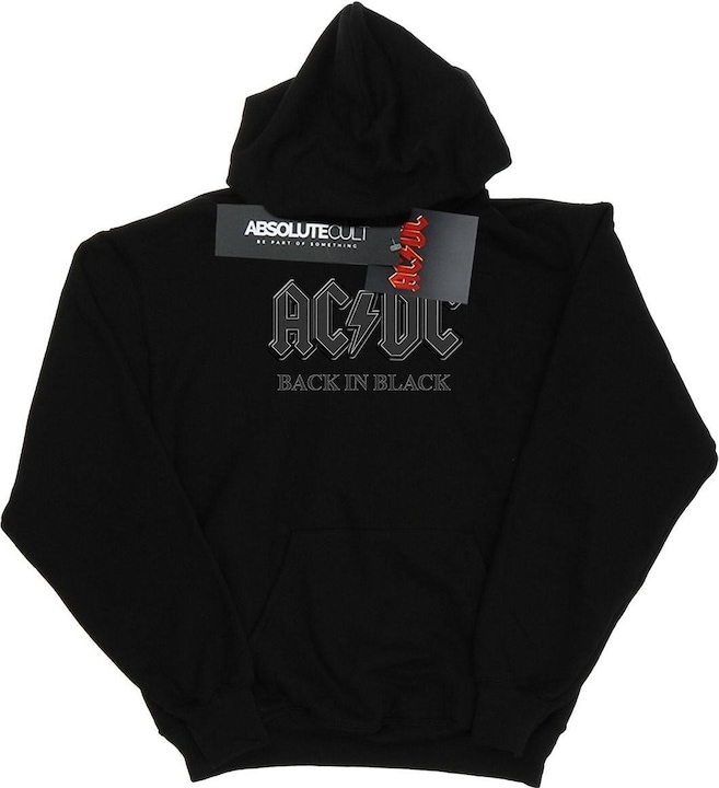 Immagine prodotto AC/DC Back In Black Felpa con Cappuccio Donna (XL)