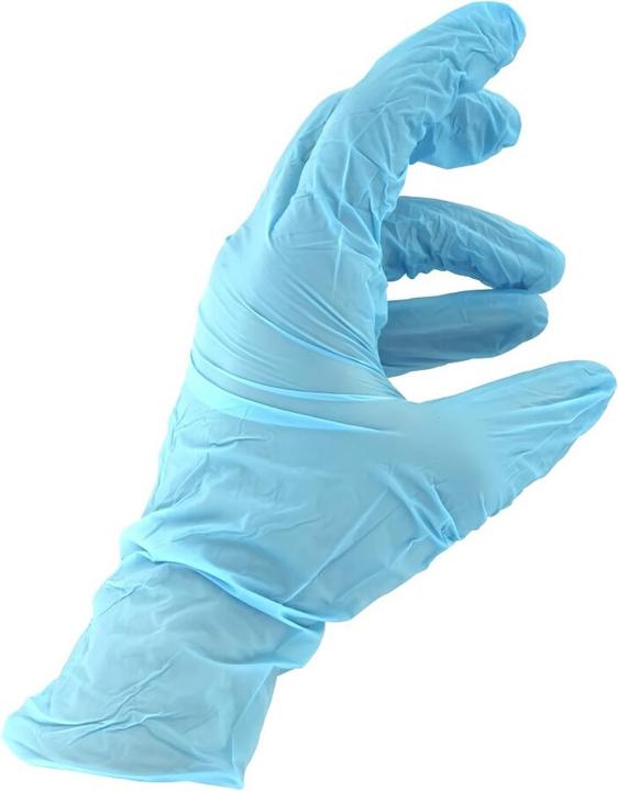 Produktbild OEM MUMU Nitrilhandschuhe, puderfrei, 200 Stück, Grösse L, blau (L)