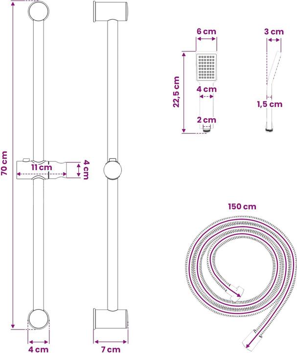 Actual product image vidaXL Duschsystem