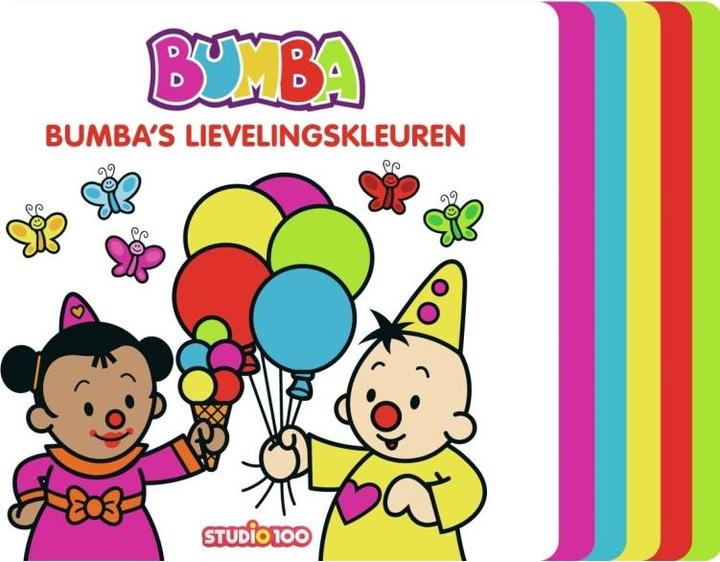 Actual product image Bumba cardboard book with steps - Bumba's favourite colours