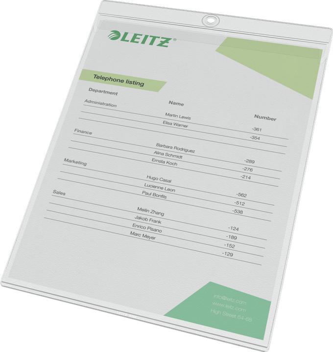 Produktbild Leitz 40940000 PVC Transparent Aktendeckel (A4, 50x)