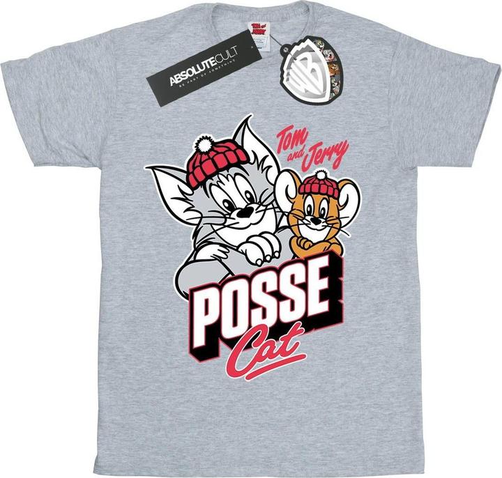 Actual product image Tom & Jerry Girls Posse Cat Cotton T-Shirt (140, 146)