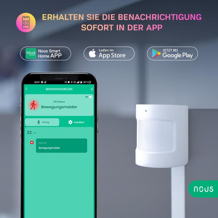 Immagine prodotto Nous Sensore di movimento PIR intelligente E2 ZigBee (8 m)