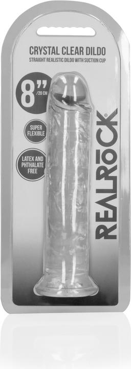 Image du produit RealRock Straight Realistic Dildo Suction Cup - 8" / 20 - Tra