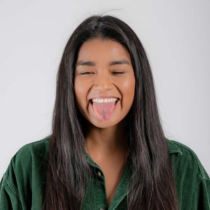 Immagine prodotto Bijouteria Piercing lingua (Acciaio inossidabile, Zirconia, Resina epossidica)