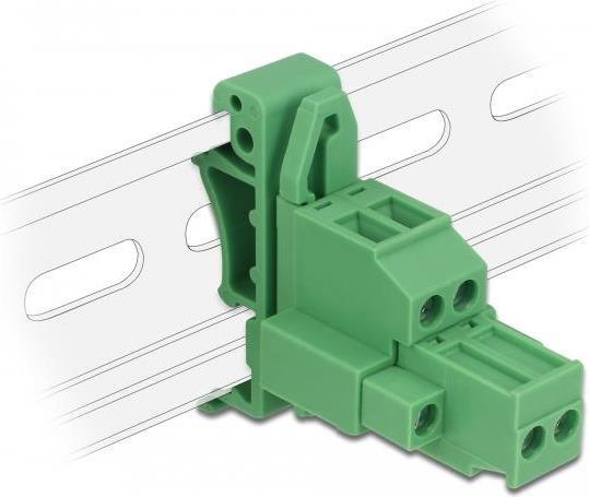 Actual product image Delock Terminal block set for top hat rails (Mounting kit)