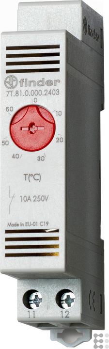 Immagine prodotto Finder Panel Thermostat, DIN-rail mounted, NC c