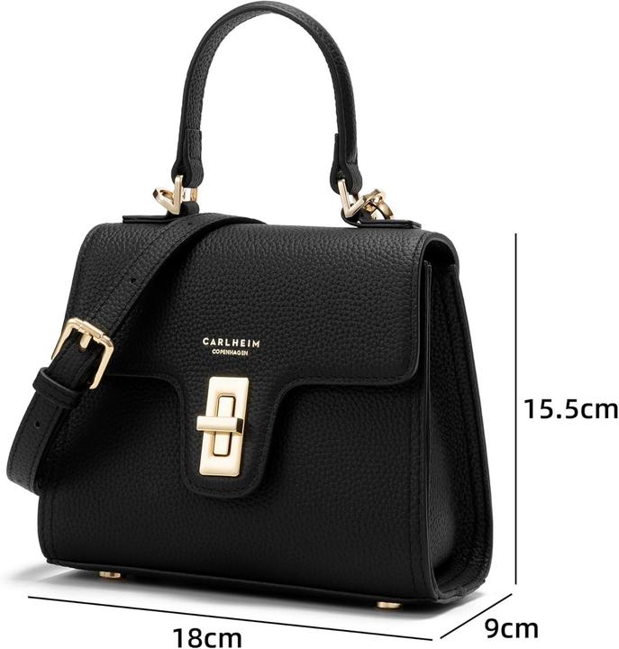 Produktbild Carlheim Echt Lederen Handtas mit Wasserdichter Bescherming und Zeitlosem Design