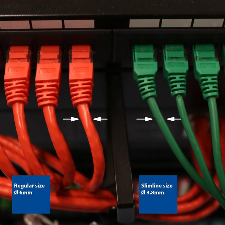 Actual product image Yellow 1.5 meter LSZH U/UTP CAT6 datacenter slimline patch cable snagless with RJ45 connectors (U/UTP, CAT6, 1.50 m)