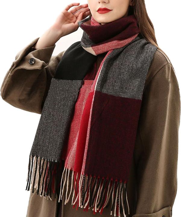 Produktbild Only-Bags.Store Schals Schals Plaid Poncho Soft High Quality Winter gestrickt Schal mit Quasten