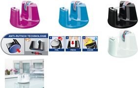 Produktbild tesa tesafilm COMPACT Tischabroller, Klebeband-Spender mit Anti-Rutsch-Boden, inkl. 1 Rolle tesafilm