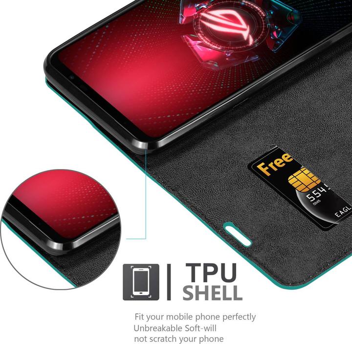 Produktbild Cadorabo Book Invis. Magnet Hülle (Asus ROG Phone 5)