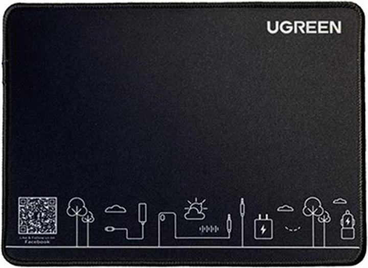 Ugreen Antislip muismat, 26 x 21 cm - Zwart