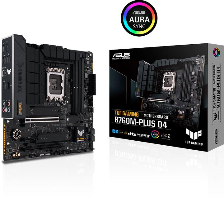 Image du produit ASUS TUF GAMING B760M-PLUS D4 (LGA 1700, Intel B760, mATX)