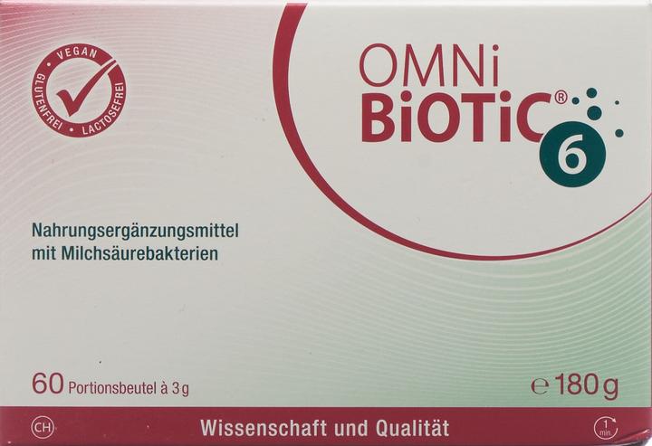 Actual product image Omni Biotic 6 powders 60 x 3 g (60 Piece, Powder, 3 g)