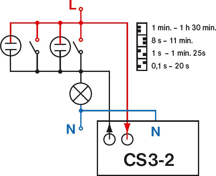 Produktbild Elektrobock Zeitschalter für Treppenlicht Treppenautomat Unterputz CS3-2 (Heizungsaktor)
