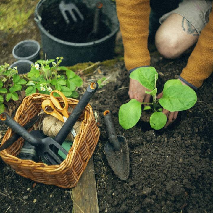 Actual product image Fiskars Solid planting trowel (black/orange)