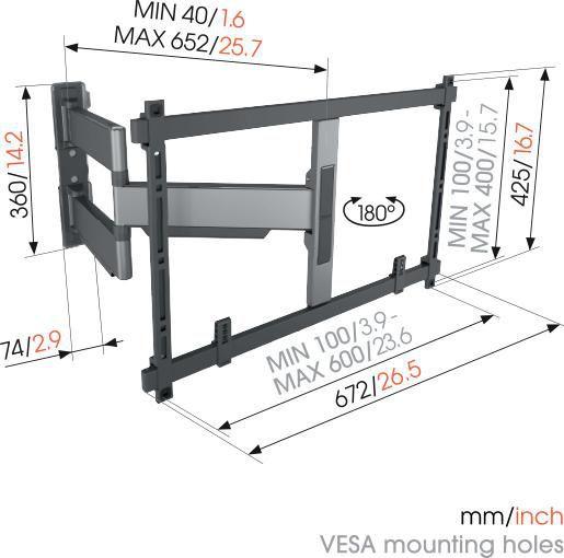 Produktbild Vogels TVM 5645 Full-Motion TV Wall (Wand)