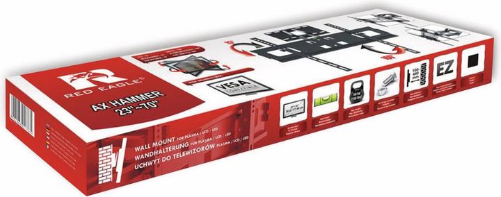 Actual product image Red Eagle AX Hammer TV wall bracket for 58.4-177.8 cm (23-70 inch) TV (up to 25 kg) PU (Wall, 50 kg, 23" - 70")