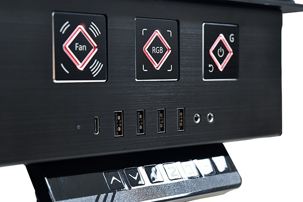 Actual product image Lian-Li DK-04F Desk case (height adjustable) - Black (ATX, mATX, Mini-ITX, E-ATX)