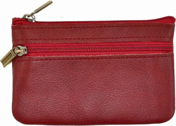 Actual product image Only-Bags.Store Vintage Crazy Horse Leather Coin Purse Genuine Leather Zip Coin Wallet Retro Key