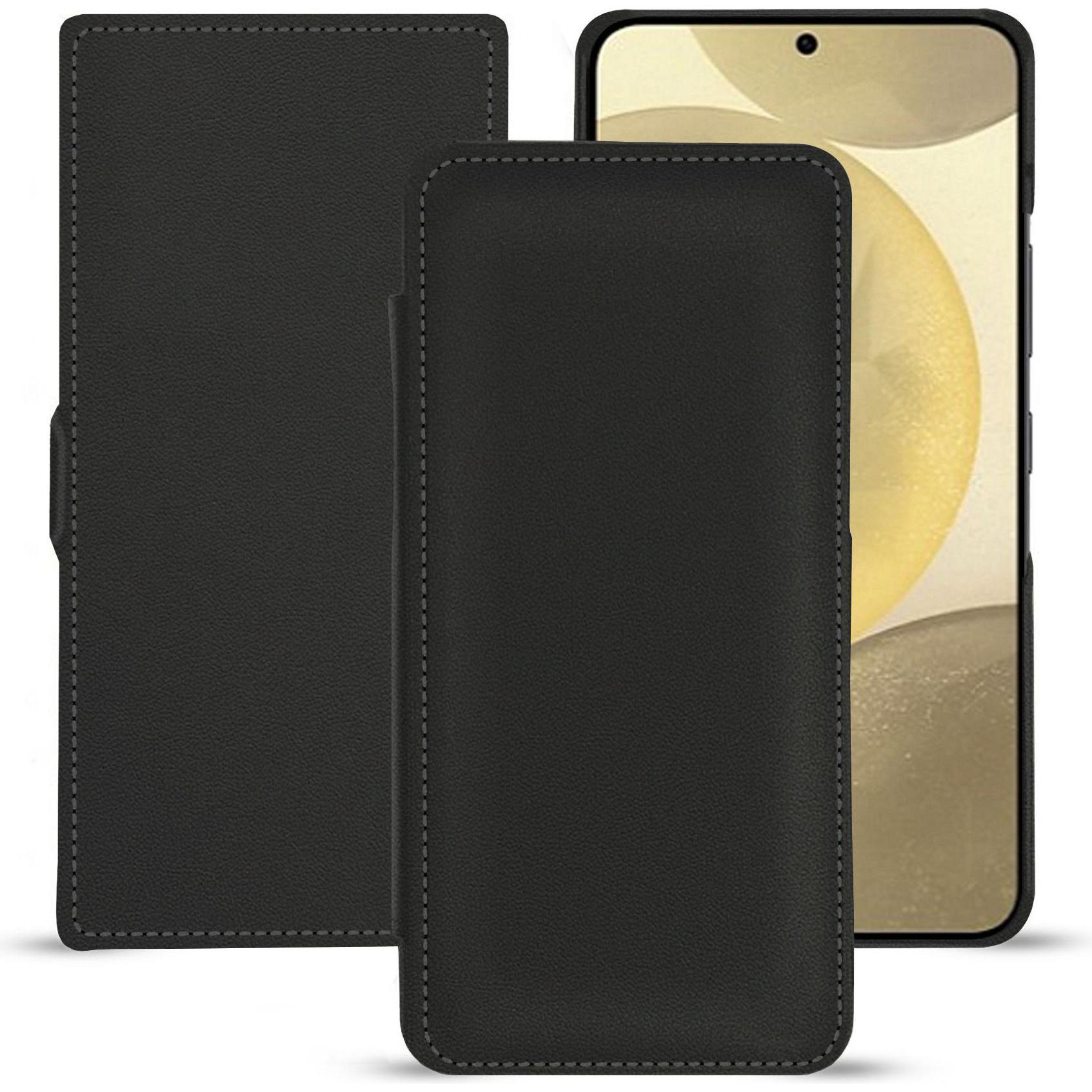 Noreve Lederschutzhülle horizontal (Samsung Galaxy S24+), Smartphone Hülle, Schwarz