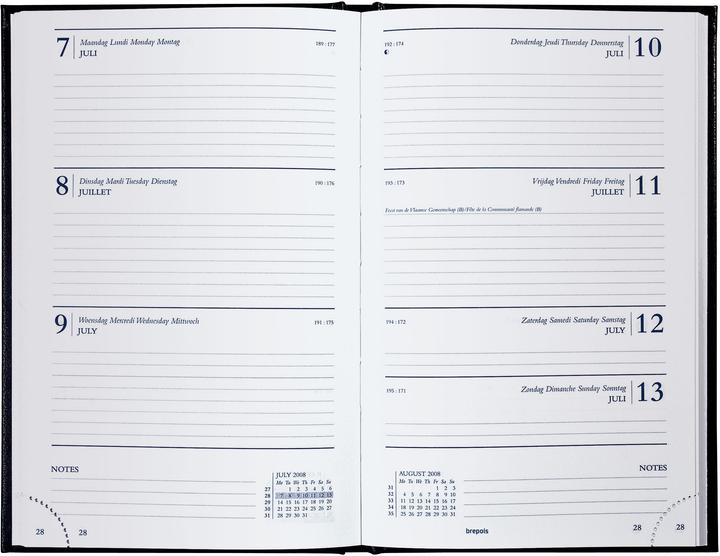 Image du produit Brepols Saturnus 231 Lima 2021 231125501 noir, 1W/2S, 13,5x21cm (13,5 x 21 cm, Allemand)