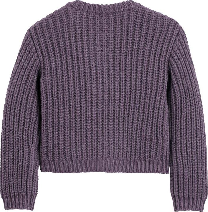 Actual product image La Redoute Collections Grobstrickjacke mit rundem Ausschnitt und Knopfleiste (128)