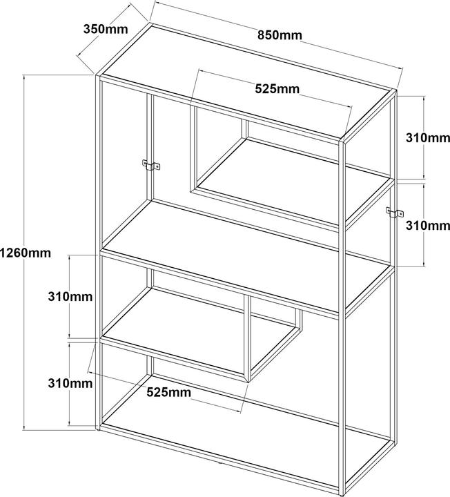 Produktbild En.Casa Sievi (85 x 35 x 126 cm)