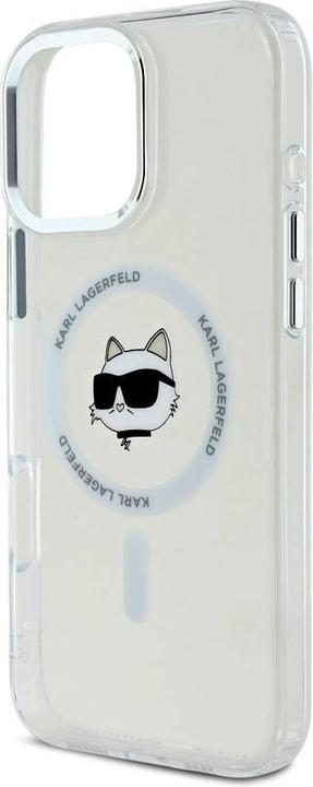 Produktbild Karl Lagerfeld KLHMP16XHLSCHH iPhone 16 Pro Max 6.9" biały/white hardcase IML Metal Choupette Head M (Apple iPhone 16 Pro Max)
